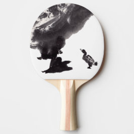 Pala De Ping Pong Chinesische Tuschekunst mit Entenmotiv