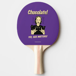 Pala De Ping Pong Chocolate: El tamaño importa