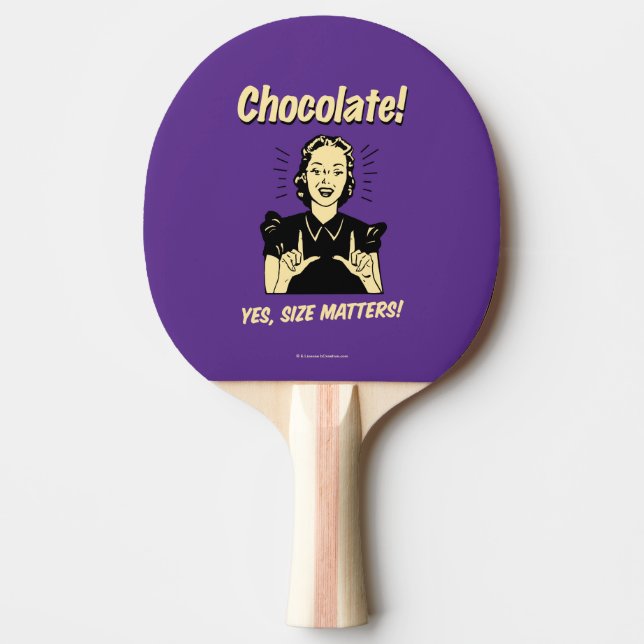 Pala De Ping Pong Chocolate: El tamaño importa (Anverso)