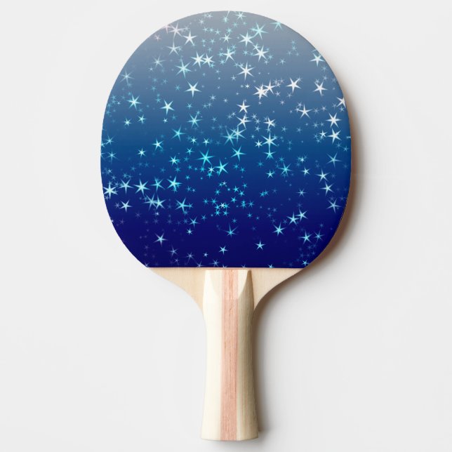 Pala De Ping Pong Christmas Sparkles Stars Blue Sky (Anverso)