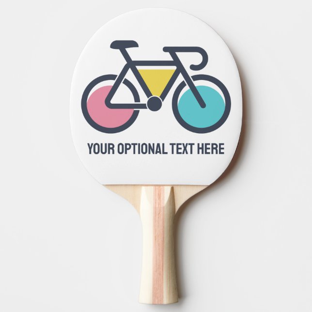 Pala De Ping Pong Ciclismo de texto personalizado (Anverso)