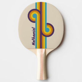 Pala De Ping Pong Ciclo de Raya de Arcoíris de Polvo de Ciruela con