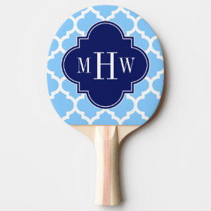 Pala De Ping Pong Cielo Azul Blanco Marroquí #5 Azul Marino 5c Nombr