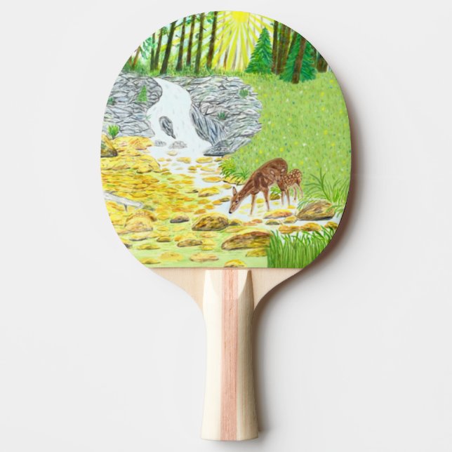 Pala De Ping Pong Cierva y cervatillo (Anverso)