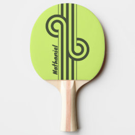 Pala De Ping Pong Cinta doble retro con desvanecimiento de musgo y n