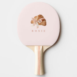 Pala De Ping Pong Cinta rosa Croissant de Coquette Personalizada
