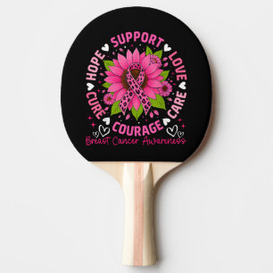 Pala De Ping Pong Cinta Rosa de Conciencia sobre el Cáncer de Mama G
