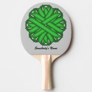 Pala De Ping Pong Cinta verde de flores por Kenneth Yoncich