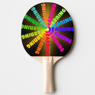 Pala de Ping Pong Círculo con Letras de Colores