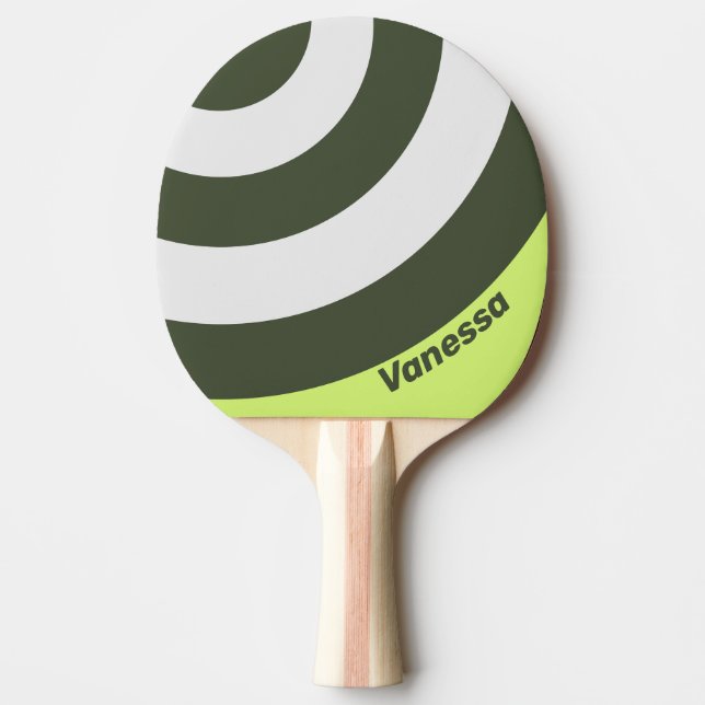 Pala De Ping Pong Círculo de franja con desvanecimiento de musgo ret (Anverso)