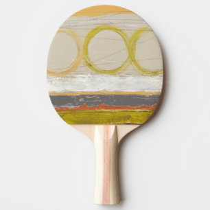 Pala De Ping Pong Círculos amarillos y anaranjados en fondo