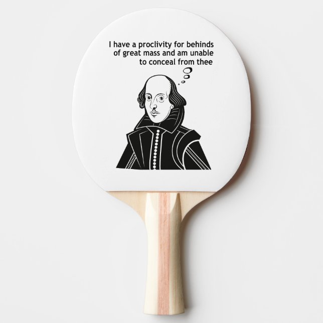 Pala De Ping Pong Cita divertida de Shakespeare (Anverso)
