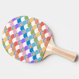 Pala De Ping Pong Clama arcoiris
