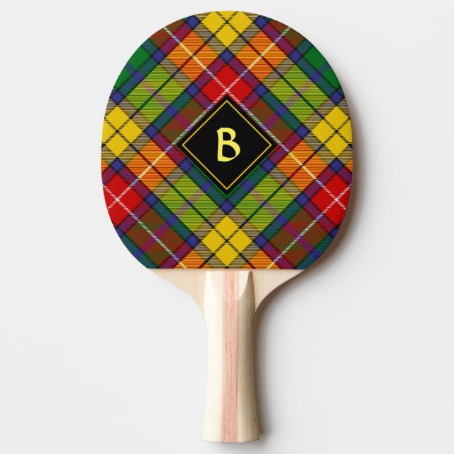 Pala De Ping Pong Clan Buchanan Tartan (Anverso)