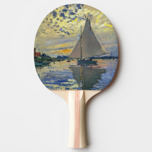 Pala De Ping Pong Claude Monet - Barco de vela en Le Petit-Gennevill (Anverso)