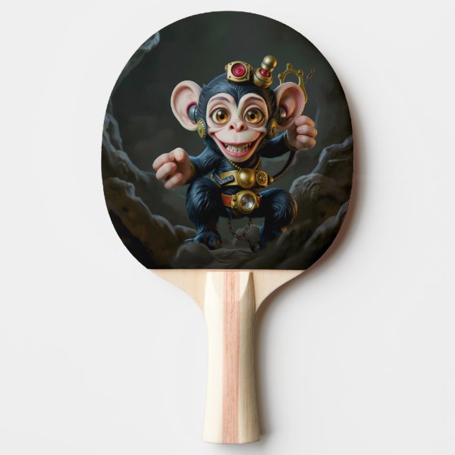 Pala De Ping Pong Clockwork Cavekeeper – El mono susurrante (Anverso)