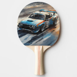 Pala De Ping Pong Coche de Carreras azul deportivo