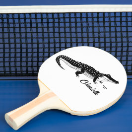 Pala De Ping Pong Cocodrilo negro simple