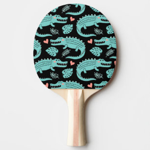 Pala De Ping Pong Cocodrilos personalizados, lindo patrón sin costur