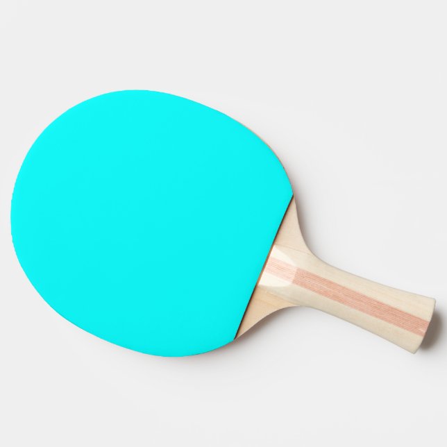 Pala De Ping Pong Código hexagonal azul neón 00ffff (Lateral)