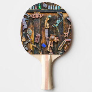 Pala De Ping Pong Colección de antigüedades en la pared