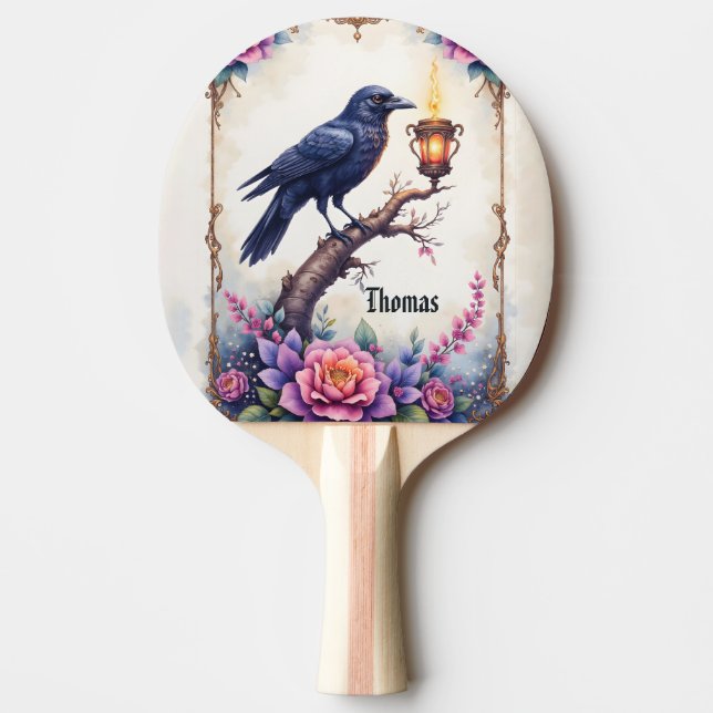 Pala De Ping Pong Colección de Boda Cuervo Encantado (Anverso)