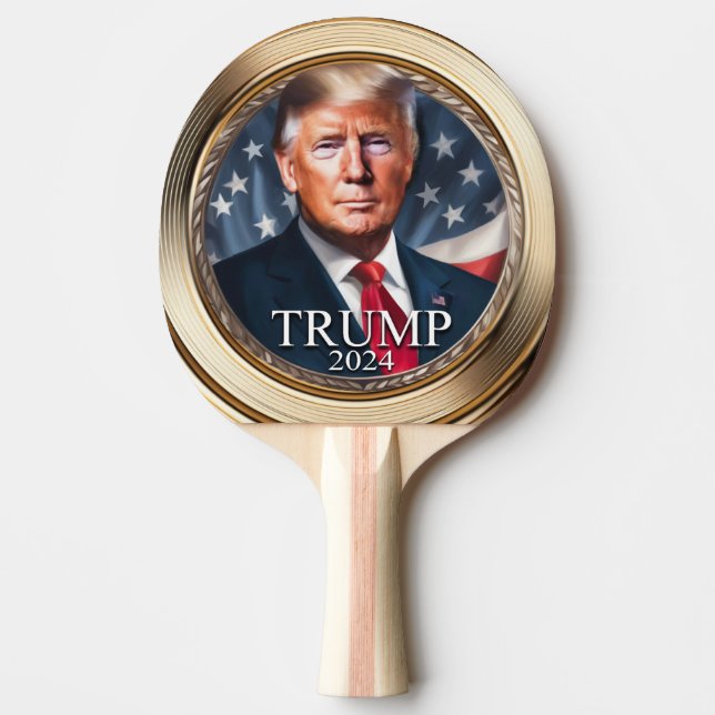 Pala De Ping Pong Colectivo de campaña Donald Trump 2024 (Anverso)