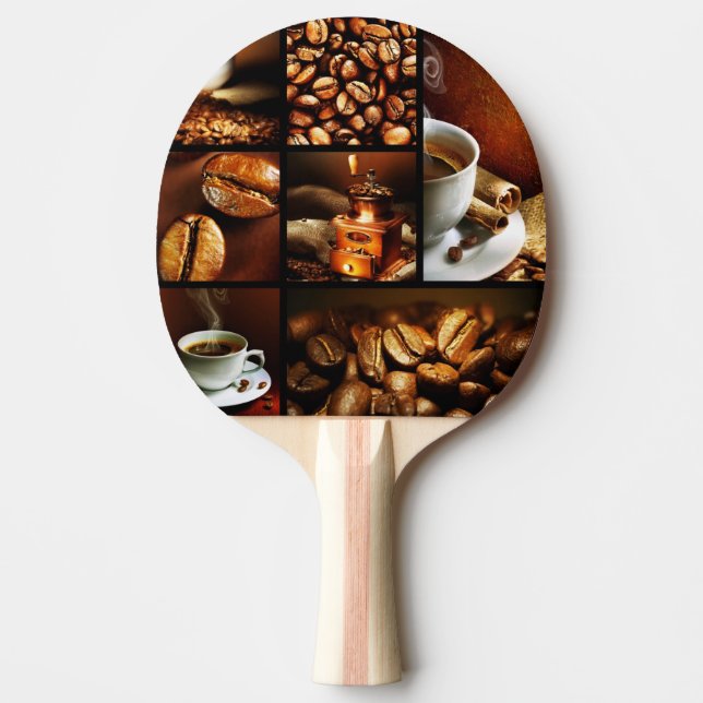 Pala De Ping Pong Collage 2 del café (Anverso)