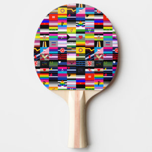 Pala De Ping Pong Collage de Banderas del Orgullo