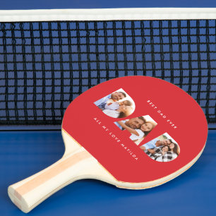 Pala De Ping Pong Collage de fotos mínimo moderno Regalo de cumpleañ
