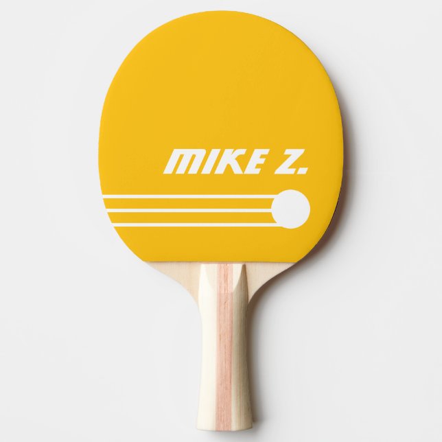 Pala De Ping Pong Color amarillo personalizado moderno personalizado (Anverso)