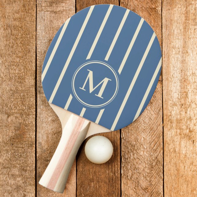 Pala De Ping Pong Color azul del capuchón monogramo (Subido por el creador)