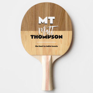 Pala De Ping Pong Color de madera Ping Pong Paddle con nombre