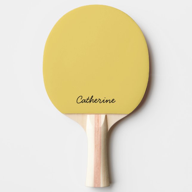 Pala De Ping Pong Color de tendencia Suave Ping Pong Paddle amarillo (Anverso)