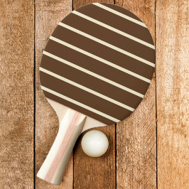 Pala De Ping Pong Color marrón del bosque profundo a rayas