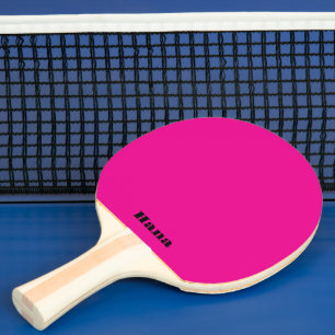 Pala De Ping Pong Color Rosa Caliente Texto Diferente en Ambos Lados