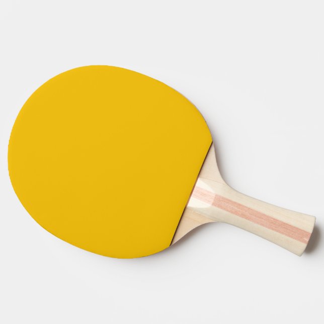 Pala De Ping Pong Color sólido amarillo brillante (Reverso)