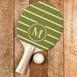 Pala De Ping Pong Color Verde Sauce con Rayas Monograma