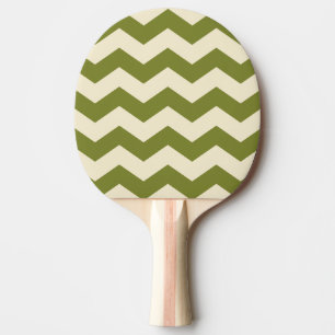 Pala De Ping Pong Color Verde Sauce Mimbre de Raya en Zigzag