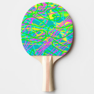 Pala De Ping Pong Colorea Mis Sueños Garabato Patrón Expresivo Artís