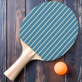 Pala De Ping Pong Colores de Aqua Profundo con Estampado de Pin