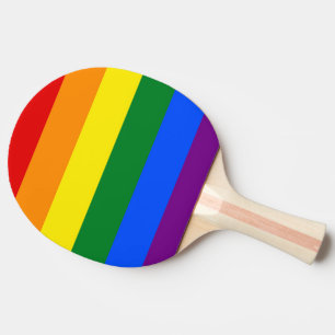 PALA DE PING PONG COLORES DE LA BANDERA DEL ARCO IRIS
