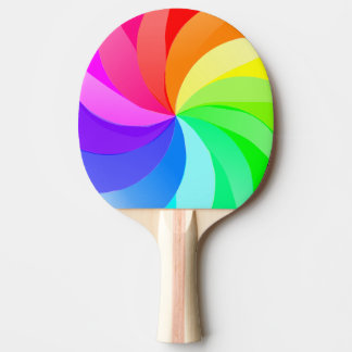 Pala de Ping Pong Colores del Arcoíris