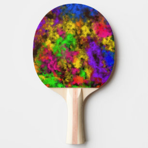 Pala De Ping Pong Colores neón acrílicos salpicadura de pintura salp
