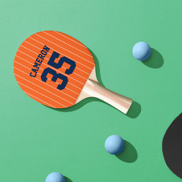 Pala De Ping Pong Colores totalmente editables Nombre de franjas de 