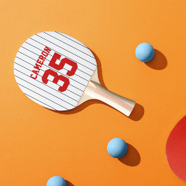 Pala De Ping Pong Colores totalmente editables Nombre de franjas de 