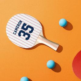 Pala De Ping Pong Colores totalmente editables Nombre de franjas de 