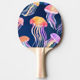 Pala De Ping Pong Colorful Jellyfish | Ocean Animal Watercolor