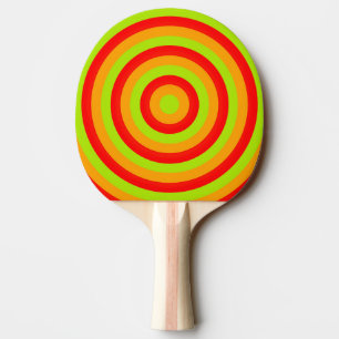 Pala De Ping Pong Coloridos Círculos Concéntricos Ping Pong Bat