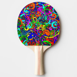 Pala De Ping Pong Coloridos rizos y muelles